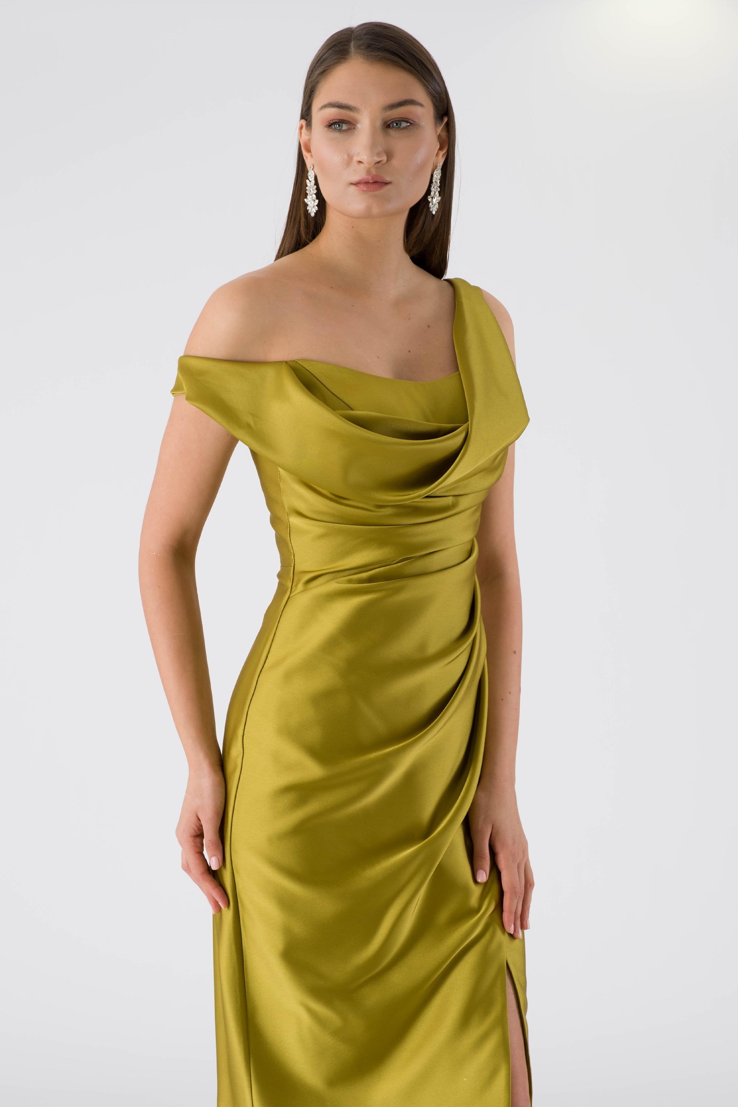 avanti bridesmaid dresses Azazie Davis Agave Stretch Satin Bridesmaid Dresses