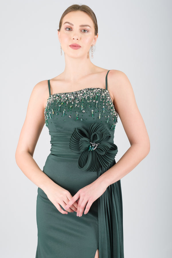 DAWN Zümrüt Abiye Elbise