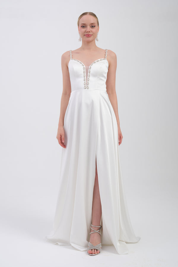 DORAYNE Ekru Abiye Elbise