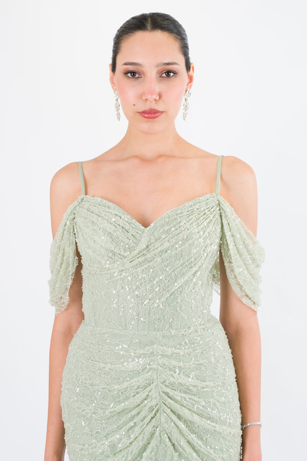 AVELİSSE Mint Abiye Elbise