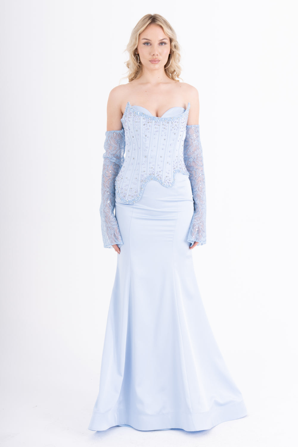 AURELİTH Bebe Mavisi Abiye Elbise