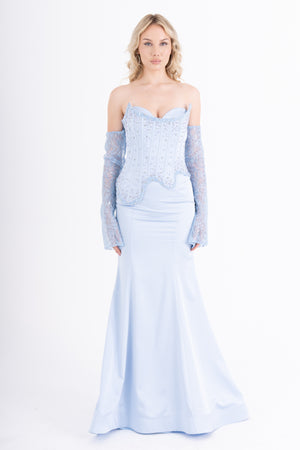 AURELİTH Bebe Mavisi Abiye Elbise