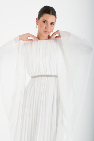 Kotor Ekru Abiye Elbise