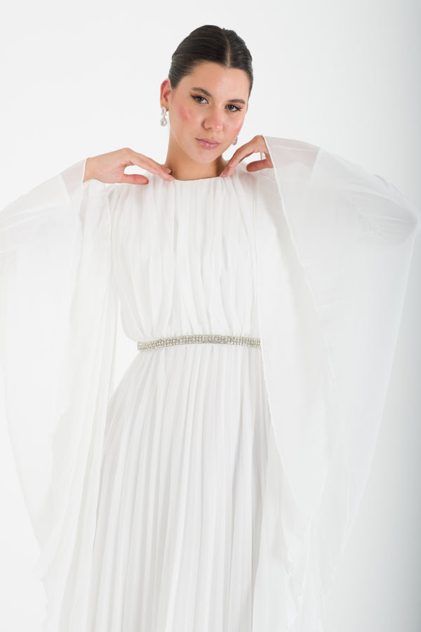 Kotor Ekru Abiye Elbise