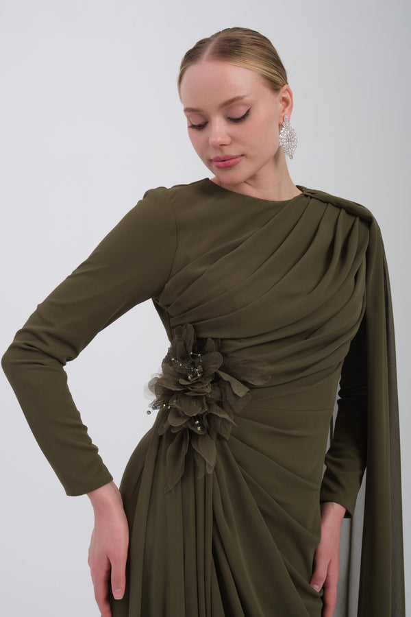 ISMERA Haki Abiye Elbise