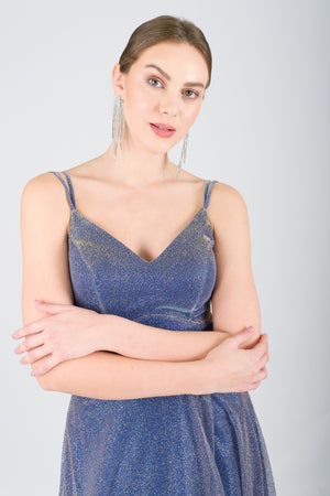 TABERTA Lacivert Abiye Elbise