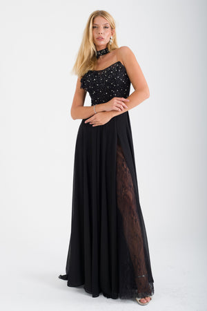 SUSİN Siyah Abiye Elbise