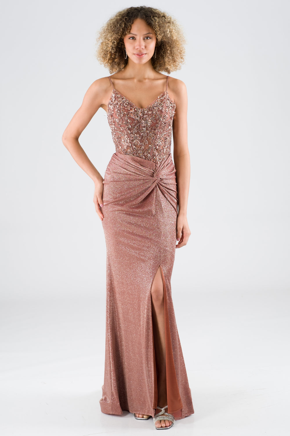 Oleo tile evening dress dress