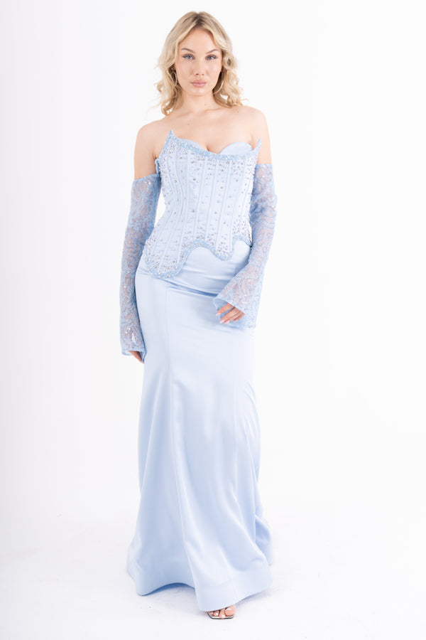 AURELİTH Bebe Mavisi Abiye Elbise