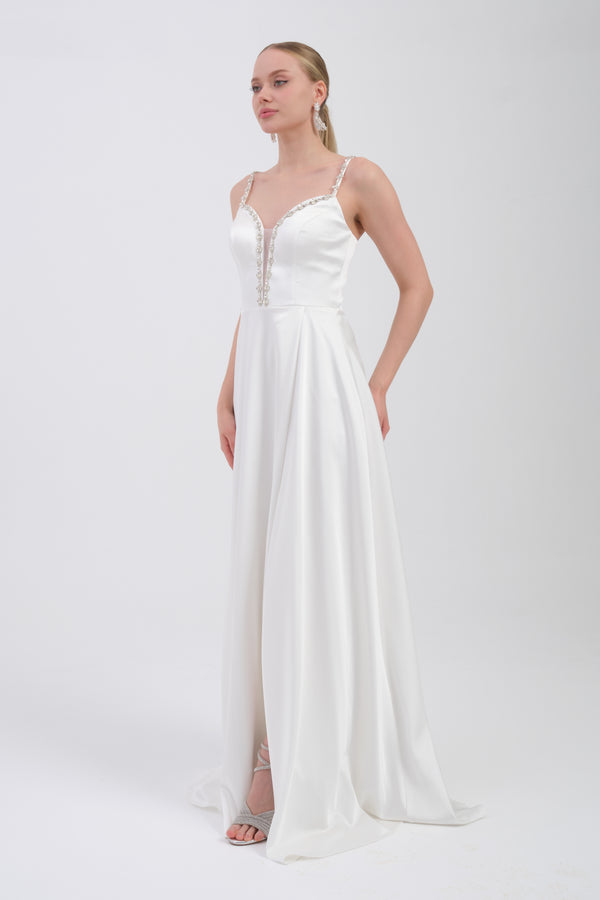 DORAYNE Ekru Abiye Elbise