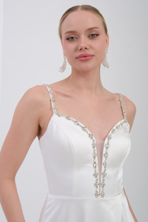 DORAYNE Ekru Abiye Elbise