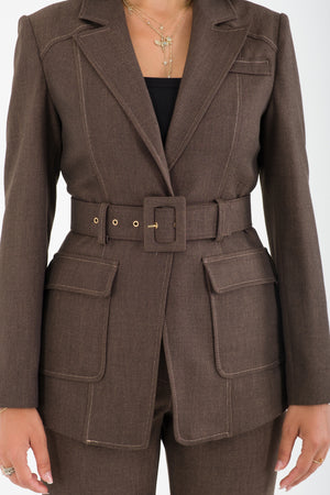 LETHBRİDGE Kahverengi Ofis Takımı