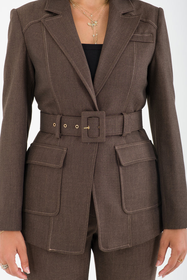 LETHBRİDGE Kahverengi Ofis Takımı