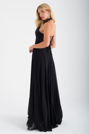 SUSİN Siyah Abiye Elbise