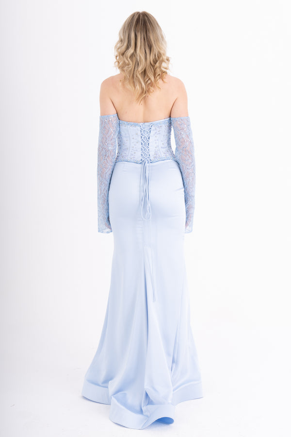 AURELİTH Bebe Mavisi Abiye Elbise