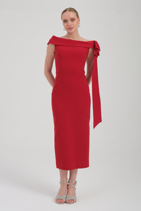 VOGUISH Kırmızı Abiye Elbise
