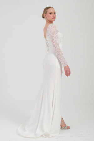 MIRELIA Beyaz Abiye Elbise