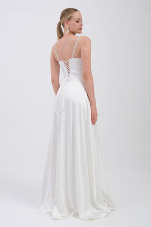 DORAYNE Ekru Abiye Elbise