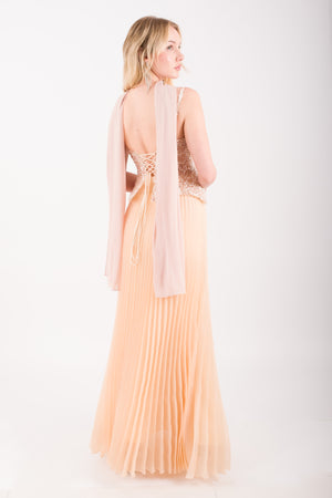 PORTO Bej Abiye Elbise