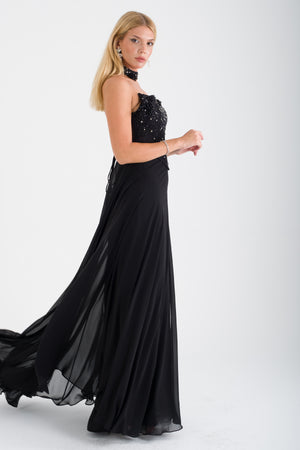 SUSİN Siyah Abiye Elbise