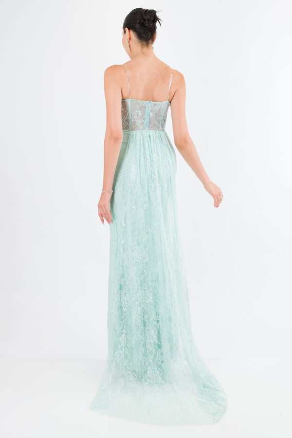 LUREX Mint Abiye Elbise