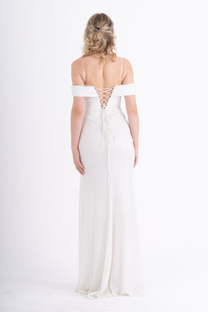 LUNARYA Ekru Abiye Elbise