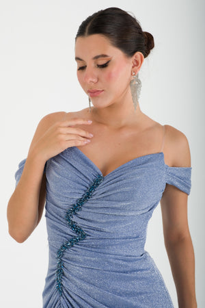 TRAKİA Mint Abiye Elbise