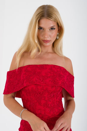 SORELLE Kırmızı Abiye Elbise