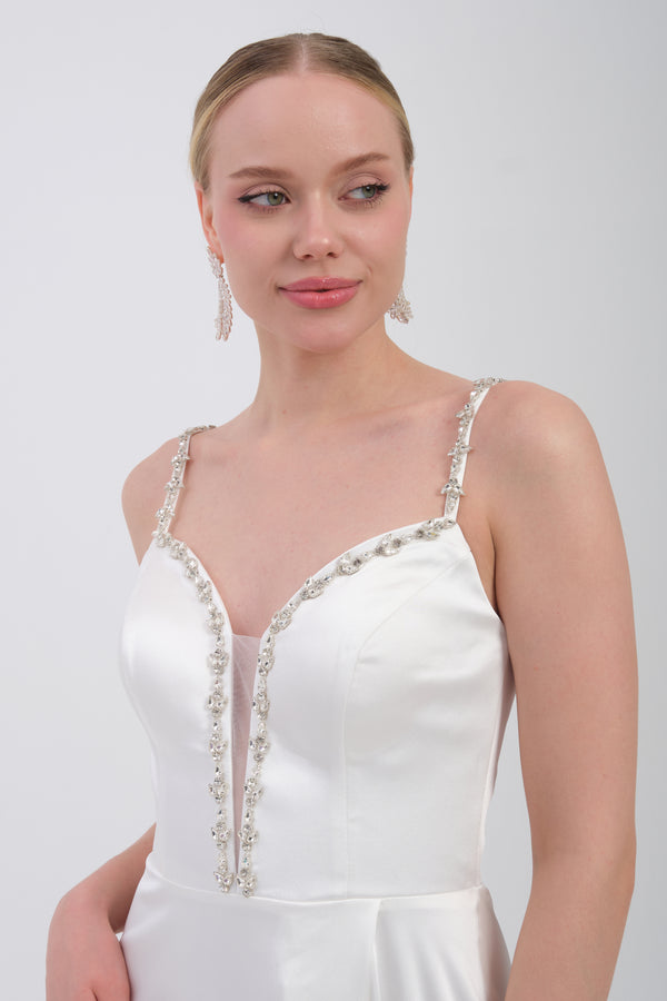 DORAYNE Ekru Abiye Elbise