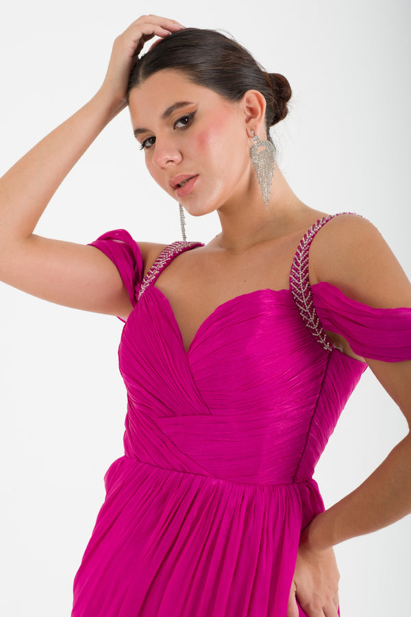 ROVİNJ Fuşya Abiye Elbise