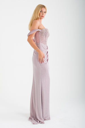 APRİL Pudra Abiye Elbise