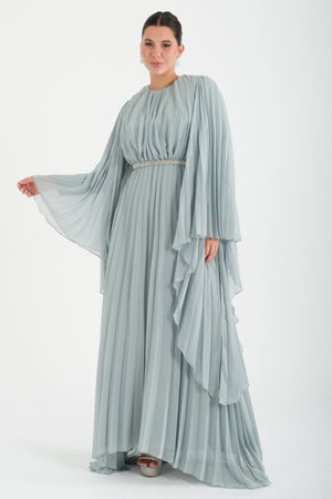 Kotor Mint Abiye Elbise