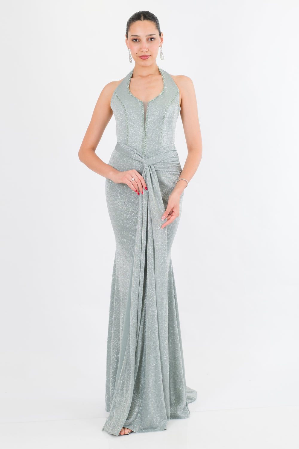 VALENCİA Mint Abiye Elbise