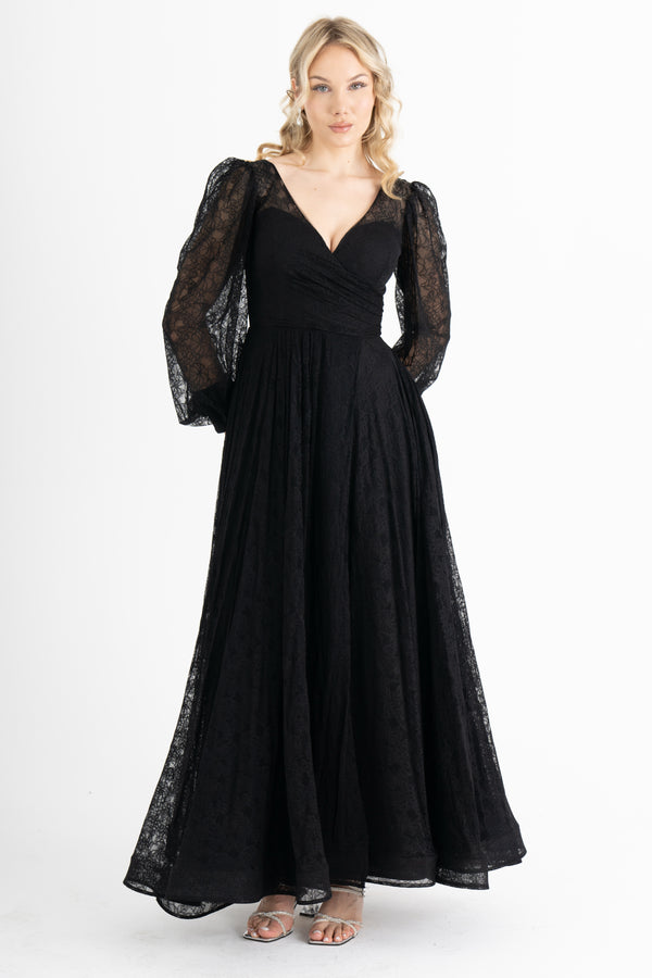 ZORYNTA Siyah Abiye Elbise