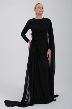 ISMERA Siyah Abiye Elbise