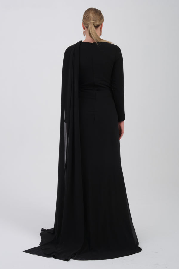 ISMERA Siyah Abiye Elbise
