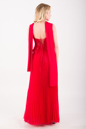 PORTO Kırmızı Abiye Elbise