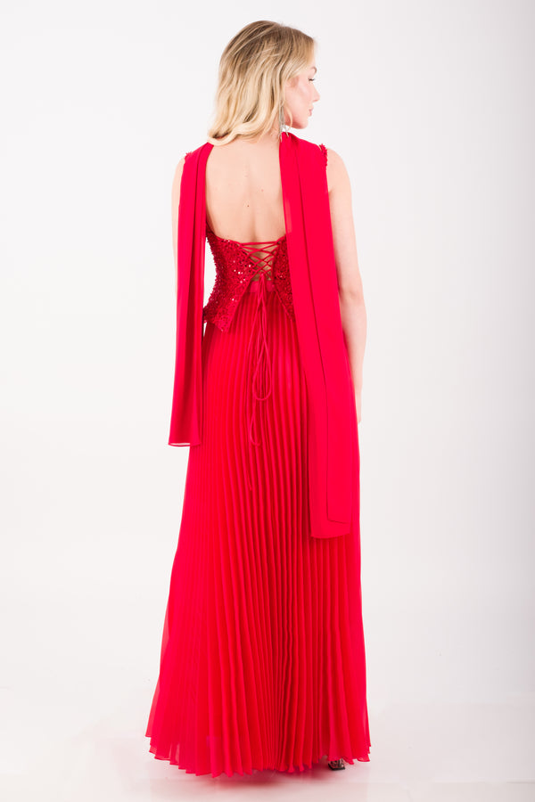 PORTO Kırmızı Abiye Elbise