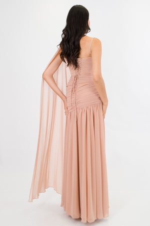 GLITTER Gold Abiye Elbise