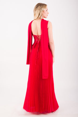 PORTO Kırmızı Abiye Elbise