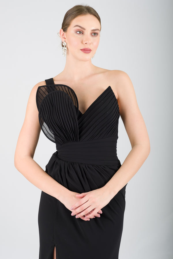 EDİTH Siyah Abiye Elbise