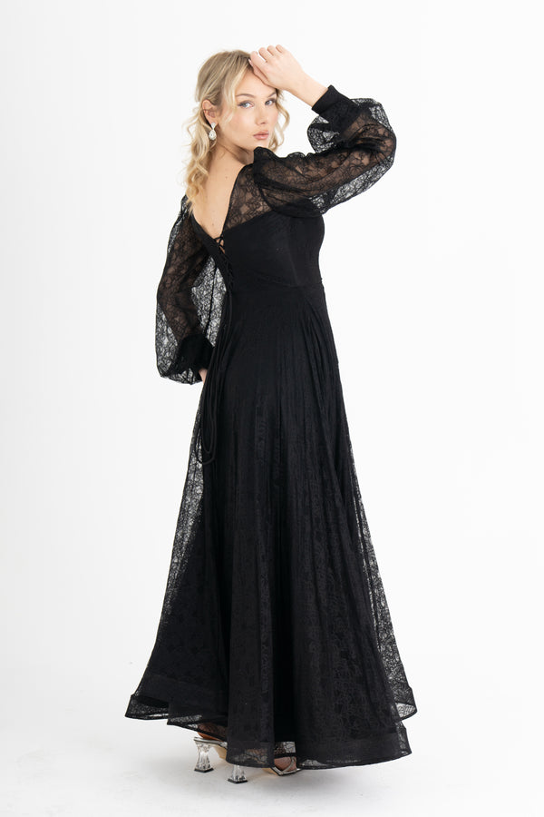 ZORYNTA Siyah Abiye Elbise