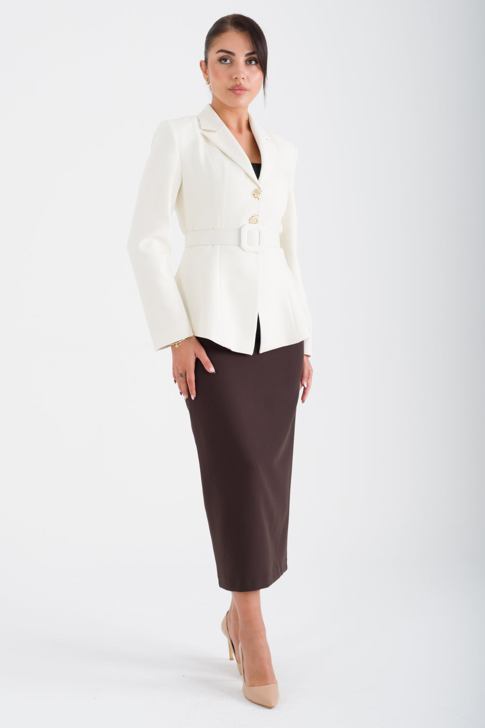 VERVE Ekru-Siyah Ofis Takımı