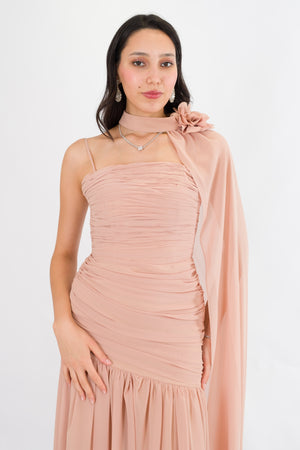 GLITTER Gold Abiye Elbise