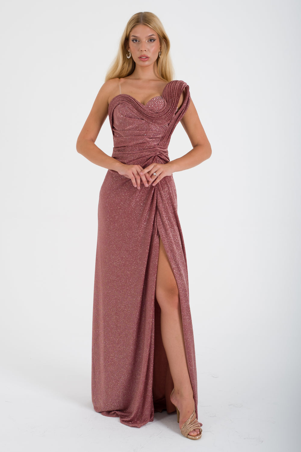 LULUH Kiremit Abiye Elbise