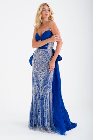 NAFPLİO Saks Abiye Elbise