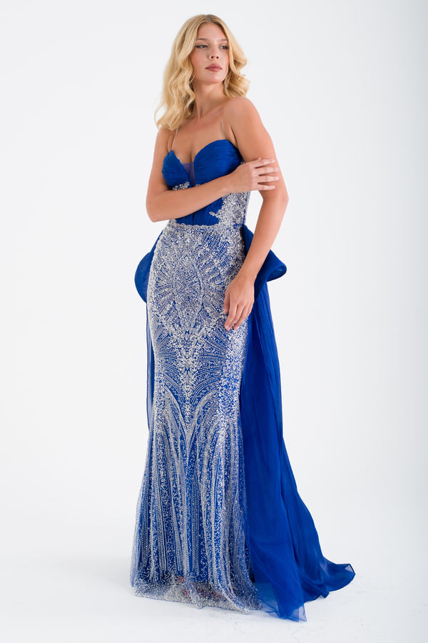 NAFPLİO Saks Abiye Elbise