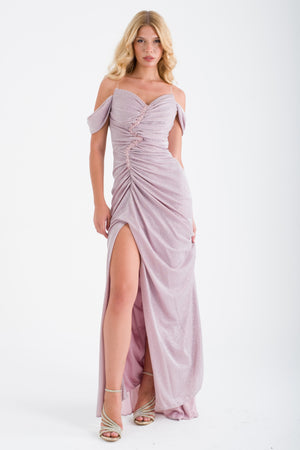 TRAKİA Pudra Abiye Elbise