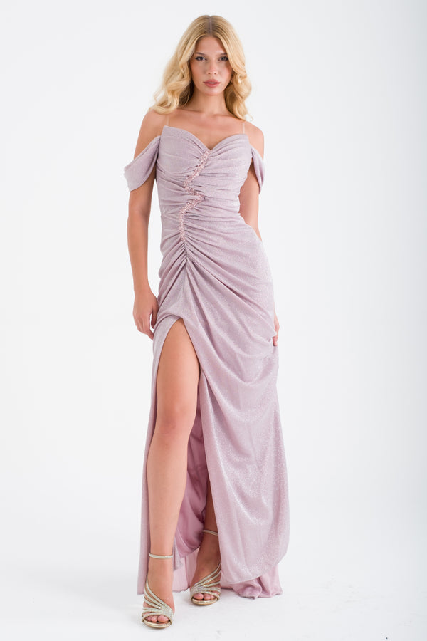 TRAKİA Pudra Abiye Elbise