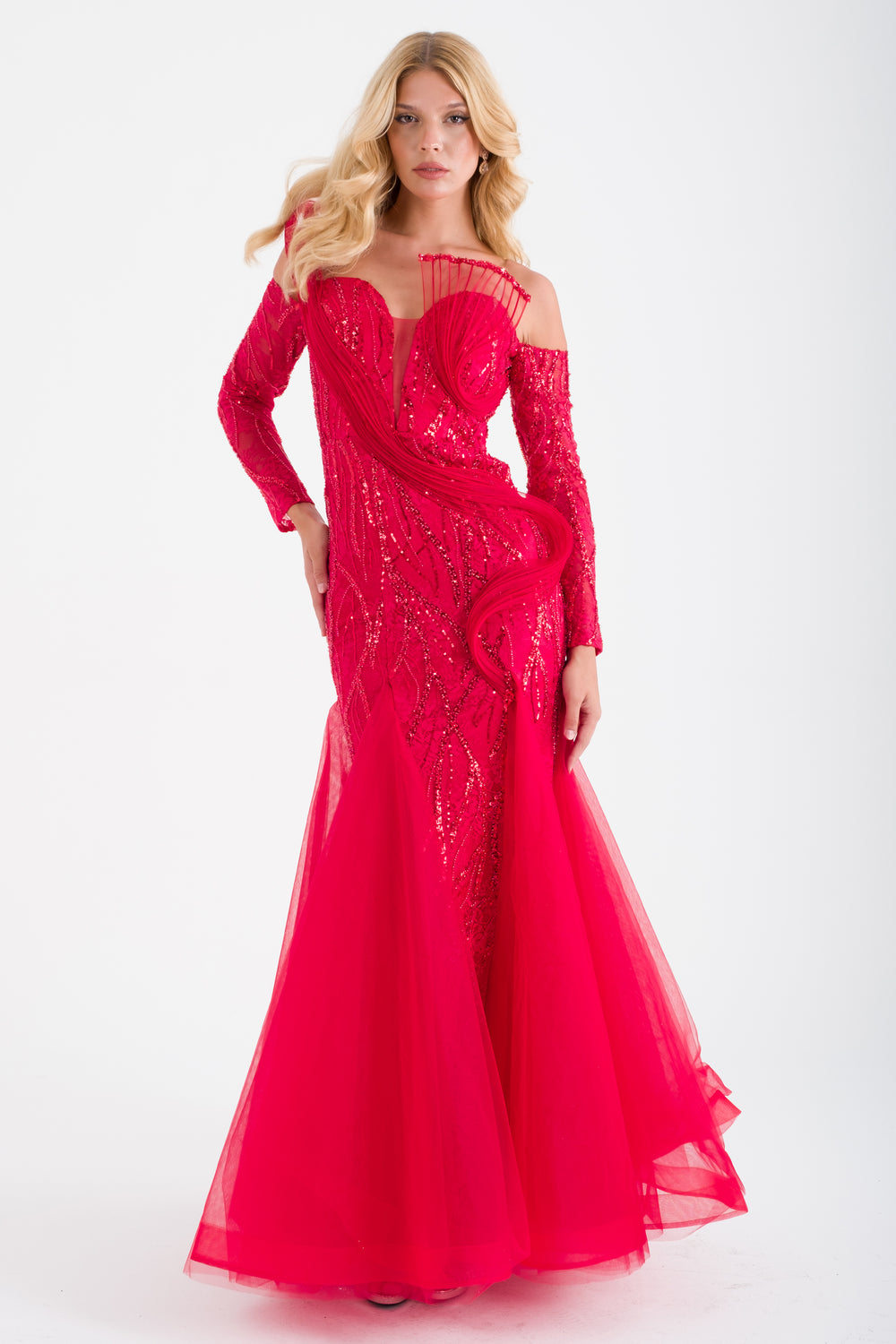 TULUM Kırmızı Abiye Elbise